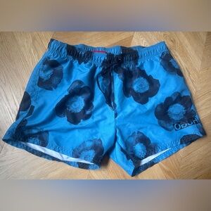 Hugo (Hugo Boss) Blue Floral Men Swim Shorts